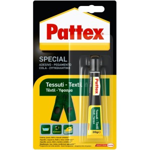 Pattex Special Colla per Tessuti, tubo da 20g per cotone, jeans, feltro e tessuti sintetici.