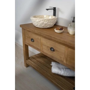 Lavabo in marmo Gea avorio