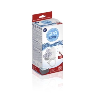 Confezione Spa Caps per la disinfezione della piscina. Facile applicazione per acqua pulita.