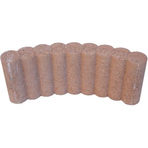 Bordura t.b.t. in cemento, marrone rossiccio, per bordure e giardini.