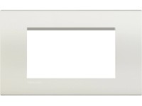 BTicino Livinglight placca quadra 4 moduli bianco