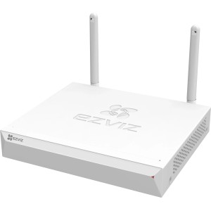 Dispositivo t.b.t. bianco per videosorveglianza con due antenne.