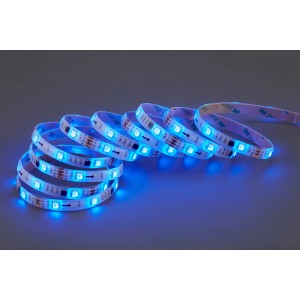 Striscia LED t.b.t. blu arrotolata, ideale per illuminazione d'atmosfera.