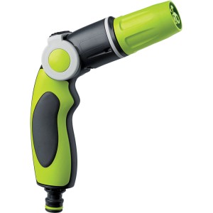Pistola per irrigazione t.b.t. verde per il giardino.