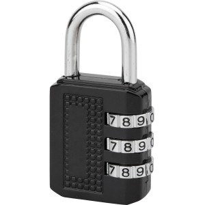 Lucchetto a combinazione nero di t.b.t. per maggiore sicurezza.