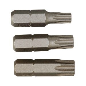 Set di inserti LUX TX25, TX30, TX40, 3 pezzi, per avvitatura.