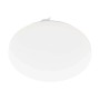 Plafoniera LED t.b.t. bianca e rotonda per montaggio a soffitto.