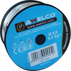 Bobina di filo per saldatura in alluminio, diametro 0.8 mm, 0.2 kg, accessori per saldatura.