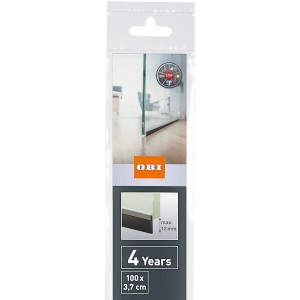 Confezione della guarnizione per porta OBI Standard trasparente per fessure fino a 12 mm.