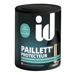 Barattolo scuro di t.b.t. fondo/fissativo isolante con effetto glitter.