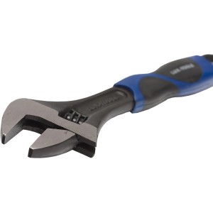 Chiave inglese LUX 200 mm con impugnatura comfort blu e nera, regolazione continua.