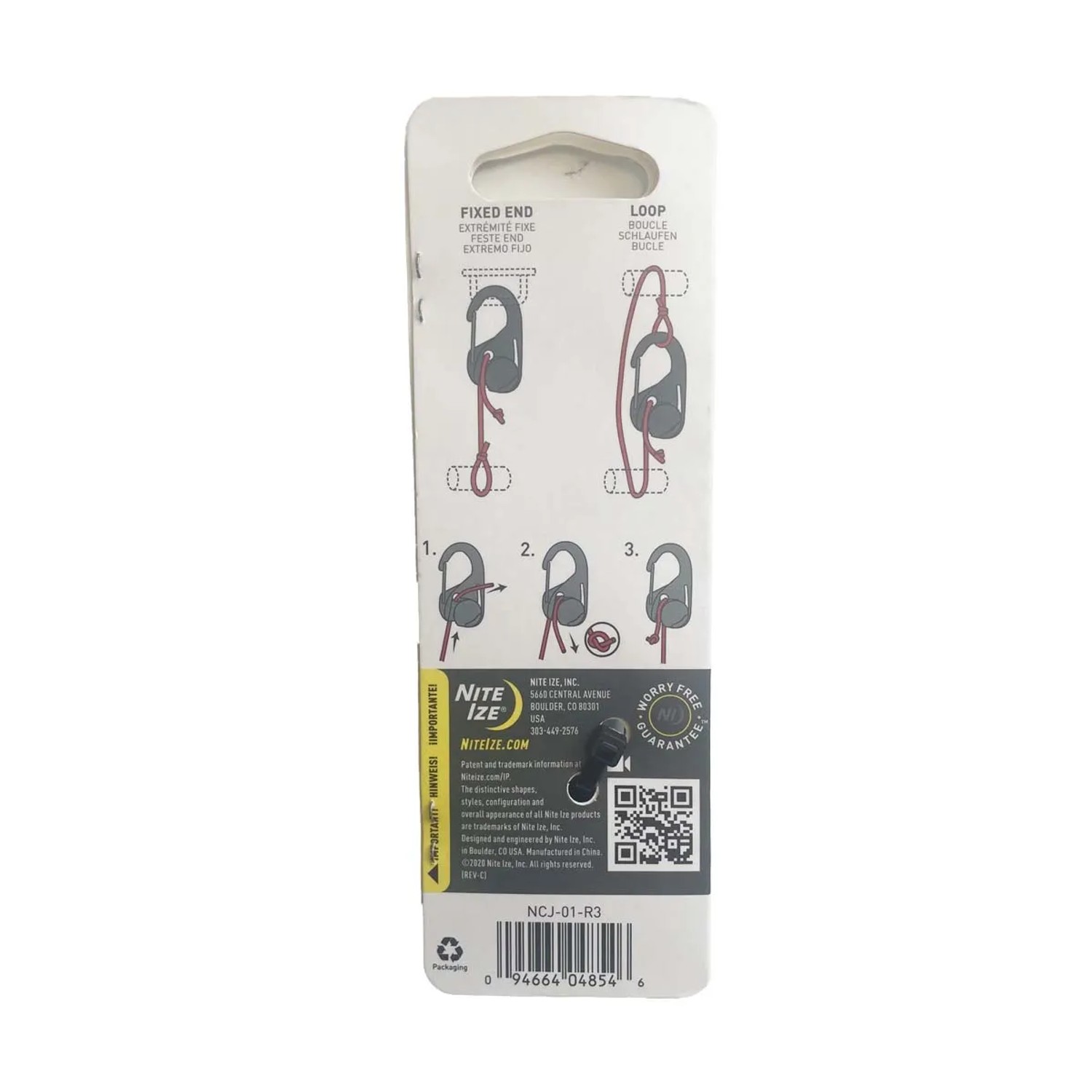 t.b.t. Tenditore elastico con moschettoni, esempi di applicazione sulla confezione.