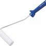 Rullo in schiuma LUX 11 cm, bianco, con manico blu. Rullo per verniciatura fine.