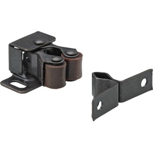 Chiusura a scatto Hettich, acciaio bronzato, set da 2 pezzi per accessori mobili.