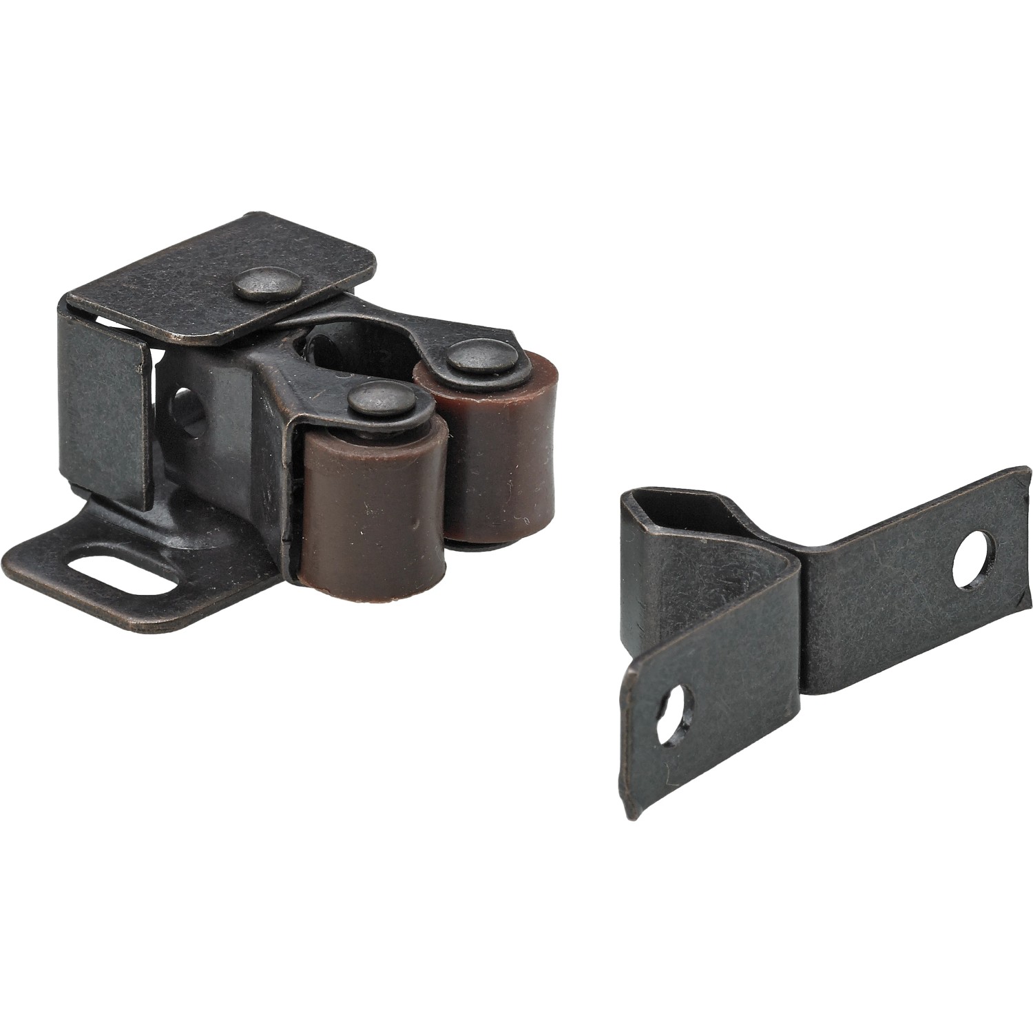 Chiusura a scatto Hettich, acciaio bronzato, set da 2 pezzi per accessori mobili.