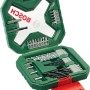 Bosch X-Line Set di punte per trapano e avvitatore II da 34 pezzi in custodia verde con punte, inserti e bussole.