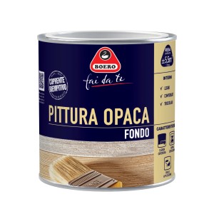 Pittura di fondo Boero, adatta per legno, compositi e pannelli a tre strati.