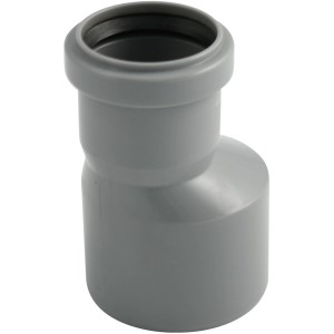 Riduzione eccentrica Marley HT DN 110/90, grigia, per tubi di scarico.