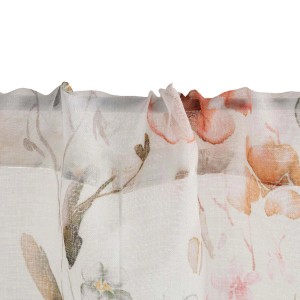 Tenda t.b.t. in tessuto leggero con motivo floreale per decorare le finestre.