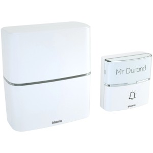 Set campanello Campanelli t.b.t. bianco con targhetta.