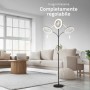 Lampada LED da terra Windy con ventilatore 1380 lm luce calda metallo nero_6