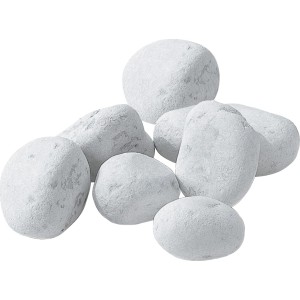 Ciottoli decorativi bianchi per giardino e decorazione.