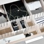 Organizzatore per cassetti t.b.t. per vestiti e accessori nell'armadio.