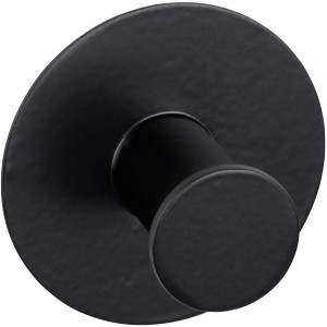 Gancio a muro nero Wenko Celano, acciaio inossidabile, antiruggine, per un facile montaggio adesivo.