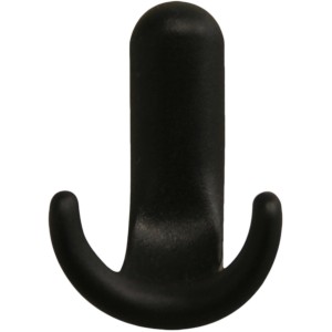 Gancio a muro nero, t.b.t., per montaggio a parete.