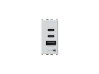 Presa Elettrica Da Quadro Schuko + Italiana Con LED - Grigio, 10/16A, 230V