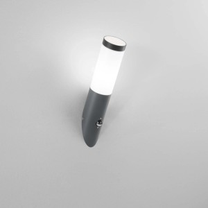 Applique LED da esterno Intec Tokyo in acciaio inox antracite 7,6 x 7,6 cm