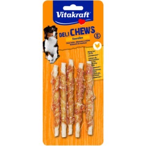 Vitakraft Deli Chews bastoncini masticabili per cani, ideali come snack e ricompensa.