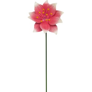 Dalia decorativa da giardino, rosa-viola, 95 cm, in lamiera d'acciaio.