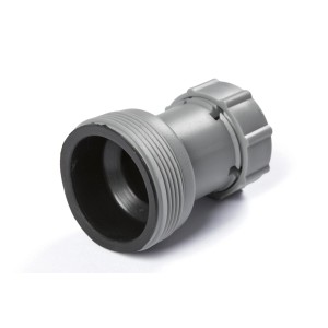 Adattatore grigio per accessori piscina.