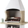 Barbecue in muratura per giardino e terrazza. Grill con ripiano e spazio di archiviazione.