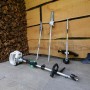 t.b.t. con vari accessori per lavori di giardinaggio.