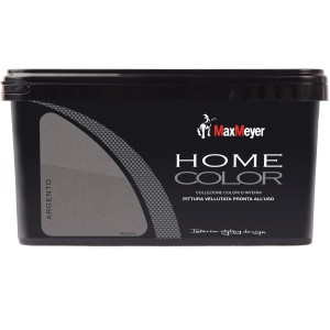Pittura per interni colorata Max Meyer Home Color argento, pronta all'uso.
