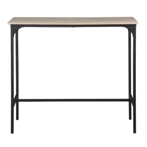 Tavolo bar struttura in metallo e piano in MDF 100x60x87 cm nero