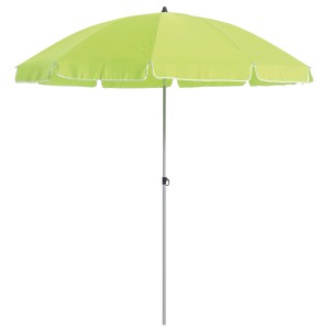 Ombrellone da balcone rotondo CMI, verde chiaro, Ø 200 cm. Parasole con struttura in acciaio e funzione di inclinazione.