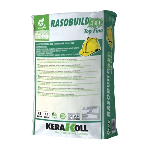Sacco di intonaco Rasobuild Eco Top Fino di KeraKoll, ideale per interni ed esterni.