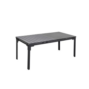 Tavolo allungabile in acciaio e HDPE Sven 180x9x76 cm effetto legno