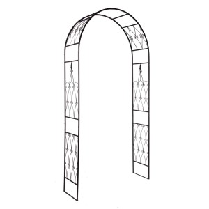 Supporto per piante t.b.t. in metallo nero per giardino e piante.