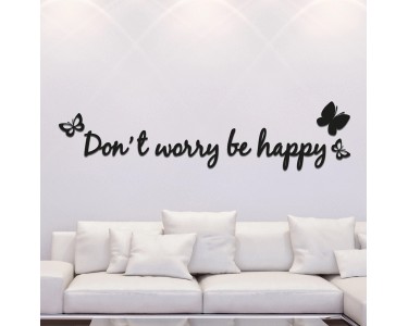 Adesivo decorativo in gomma Don`t Worry 47x70 cm