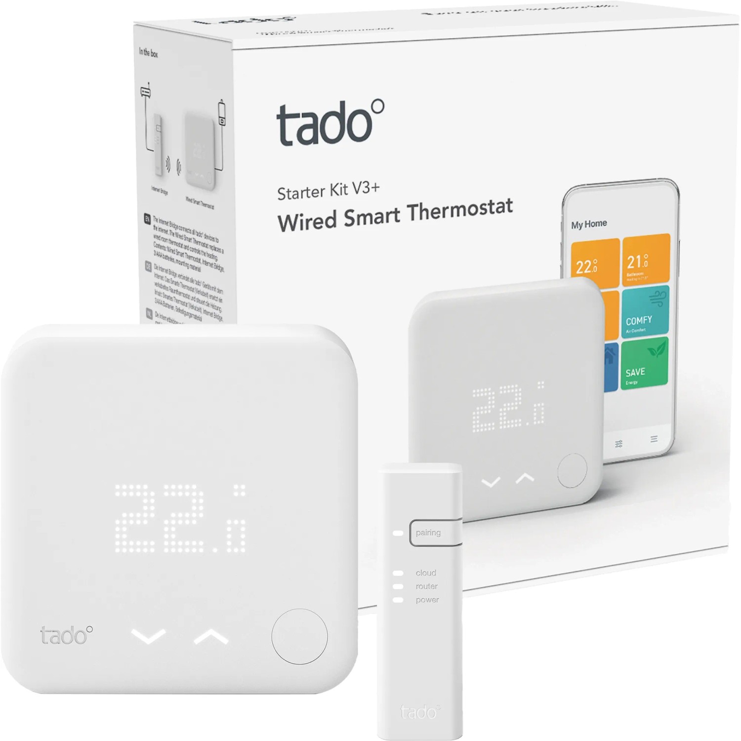 tado° Smart Thermostat Starter Kit V3+ per riscaldamento e riscaldamento a pavimento