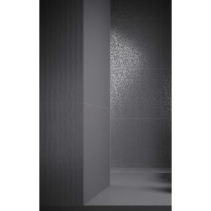 Piastrelle per pavimenti scure con diverse texture superficiali nella stanza.