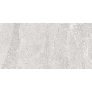 Piastrella per pavimenti chiara con effetto pietra per interni ed esterni.