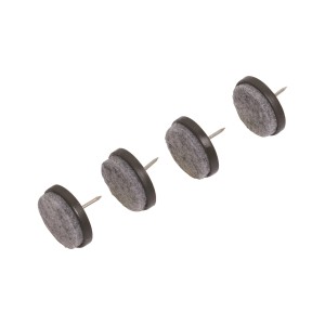 Set di 4 feltrini con perno, Ø 28mm, per mobili e protezione superfici.