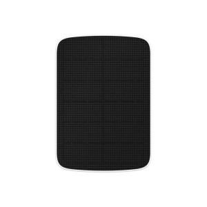 Dispositivo t.b.t. Domotica con superficie nera e bordo bianco.