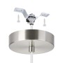 Lampadario a sospensione Eglo Selvino Ø10xH110 cm acciaio vetro nero_5