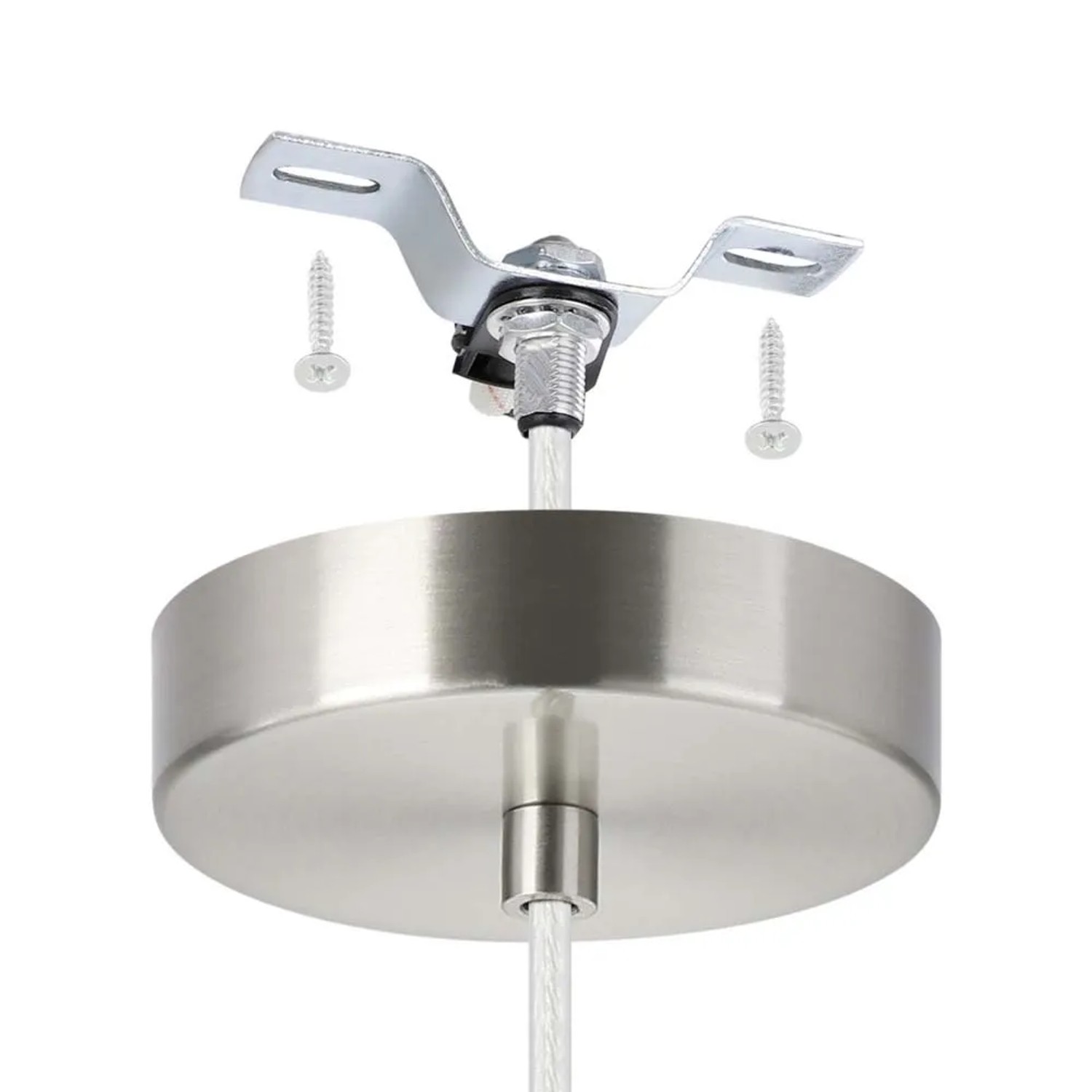 Lampadario a sospensione Eglo Selvino Ø10xH110 cm acciaio vetro nero_5